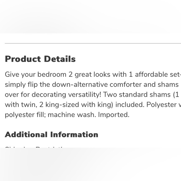 Double sided comforter and two pillow shams - Picture 2 of 6